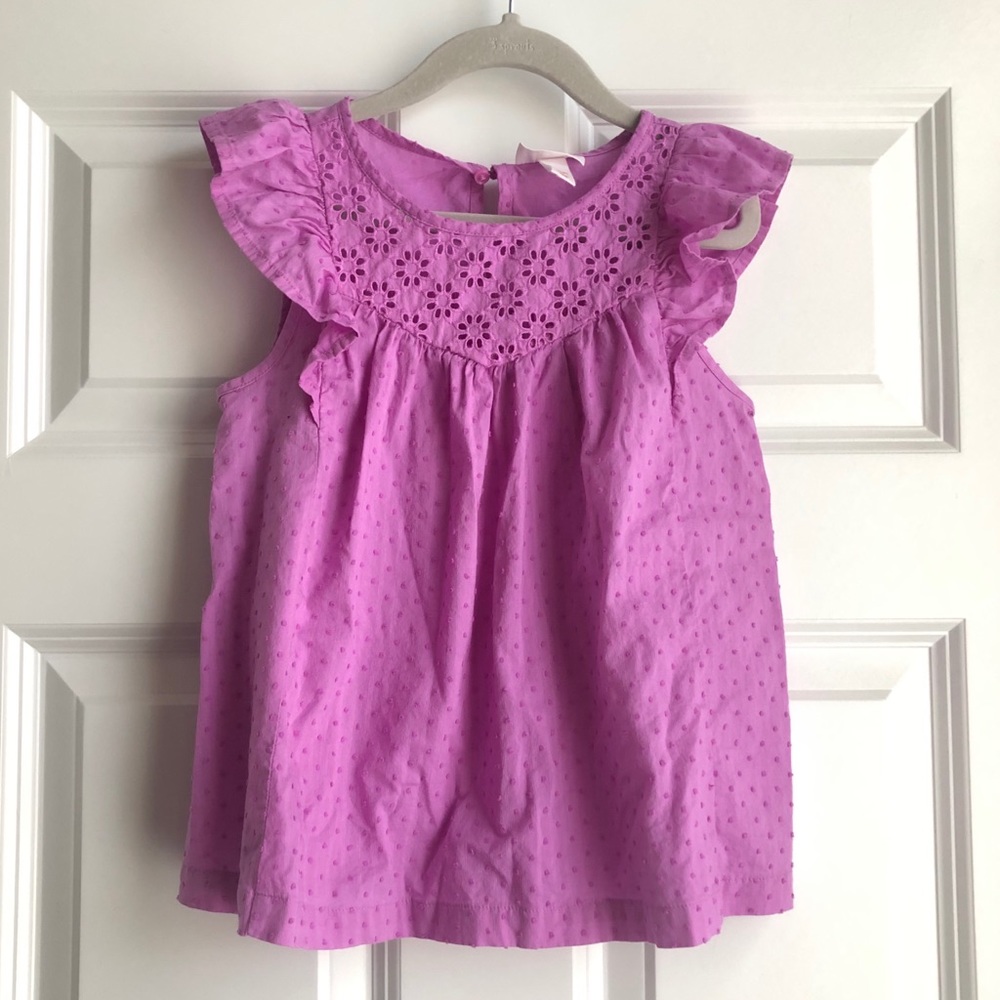 Cap sleeve girls blouse